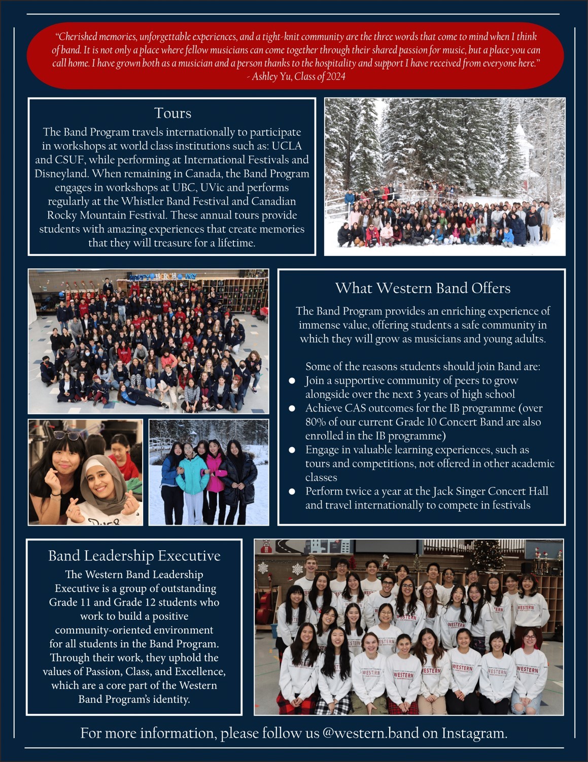 Band Program Brochure for more information